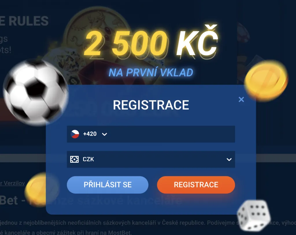 Registrace a Přihlášení na Mostbet